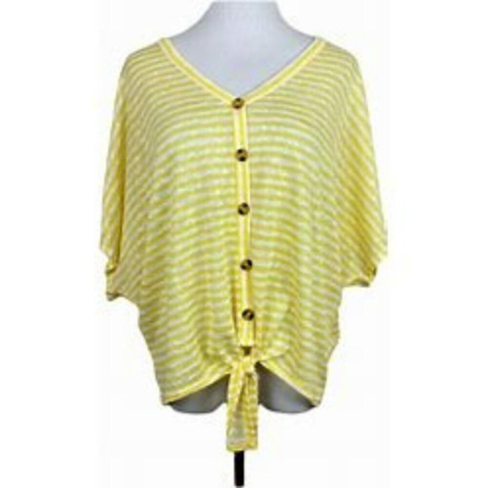 A.N.A. Top Yellow and white stripes Size S